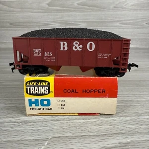 HO Scale Life-Like B&O Coal Hopper Car Load 320835 Freight Train Car #B - Picture 1 of 9