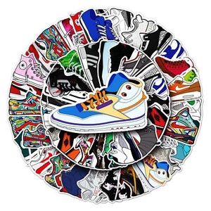 50 pcs Shoe / Sneaker Sticker Pack For Water Bottle,Laptop - Picture 1 of 2