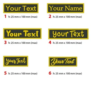 Nombre Parche Bordado, Personalizado Motociclista Parches Scooter Etiqueta, Escritura Personalizada - Imagen 1 de 3