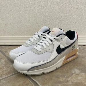 Men's Nike Air Max 90 SE Swoosh Fiber White Running Shoes DV3335-100 Size 8.5 - Picture 1 of 9