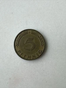 5 Five pfennig 1950 German Coin world Money Auctions Bargains Deals Sale Germany - Picture 1 of 4