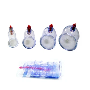 KOR DE Vacuum Cupping Cups Therapy Plastic Anti-Cellulite Pain Massager Care - Picture 1 of 6