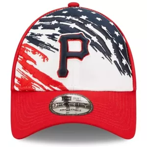 Men's New Era Red Pittsburgh Pirates 2022 4th of July 9Forty Snap Back Hat - Picture 1 of 5
