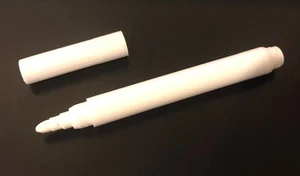 2pc White Chalk Marker Chalkboard Blackboard Stickers Labels Non-Porous Surfaces - Picture 1 of 3
