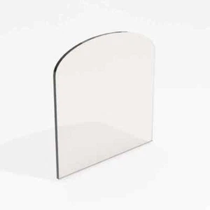 JA042 Stove Glass Sunrain  328 mm x 260 mm Arched Schott Robax High Definition - Picture 1 of 2