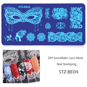 DIY Snowflake Lace Mask Stamping Plates Nail Art Stamp Templates Stainless Steel - Picture 1 of 1