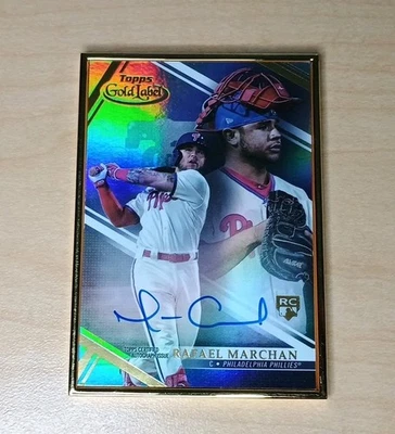 2021 Topps Gold Label Rafael Marchan Framed Rookie Auto Phillies - Image 1 of 2