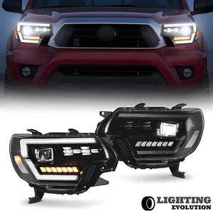 LED Headlights Startup Dynamic DRL for 2012-2014 2015 Toyota Tacoma Projector - Picture 1 of 18