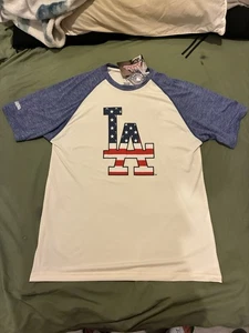 Los Angeles MLB Dodgers Stitches USA T Shirt. Men’s Med - Picture 1 of 3