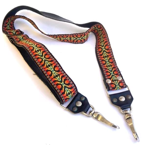 Vintage 70er 80er Jahre bunter Hals / Schulter Kameragurt rot gelb grün schwarz - Bild 1 von 2