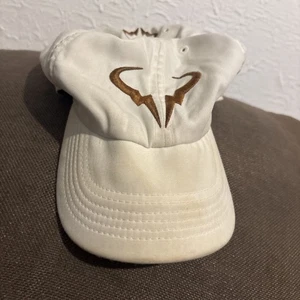 Nike Dri-Fit Rafa Nadal White Heritage 86 Tennis Cap Baseball Cap - Picture 1 of 15