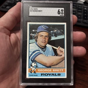 1976 Topps George Brett SGC 6 Royals 2° anno #19 - Foto 1 di 2