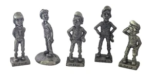 Vintage Boyd Perry Set of Baseball Players Miniature Pewter Figurines  - Picture 1 of 9