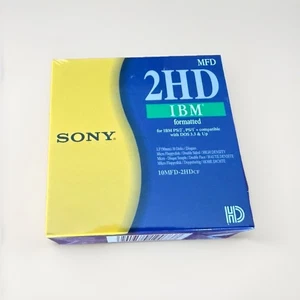 Sony 2HD 3,5 “ Disketten -10er Pack -Neu und Originalverpackt-IBM Formatiert - Afbeelding 1 van 5