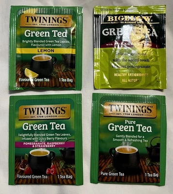 Variedad de bolsas de té verde - limón / originales / granante - frambuesa / granante Foto 1 de 4