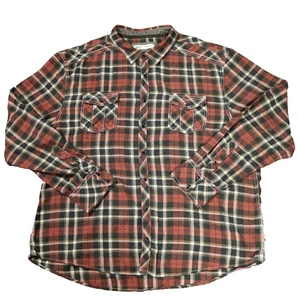 BKE Athletic Fit Plaid Flannel Western Pearl-Snap Shirt Cotton Blend 3XL - Picture 1 of 24