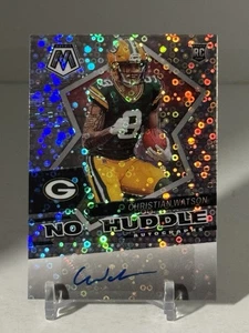 2022 Panini Mosaic Christian Watson #ANH-CW  RC No Huddle AUTO  SHIPS SAME DAY - Picture 1 of 6