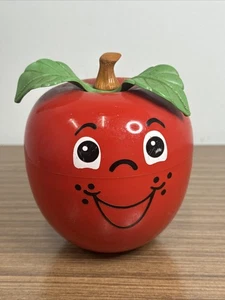 Vintage Fisher Price 1972 Happy Apple Musical Chime #435 Wobble Short Stem - Bild 1 von 5