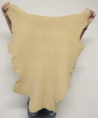 BRAINTAN BUCKSKIN Leather Hide for Native Crafts Taxidermy SCA LARP Skin Pelt - Image 1 of 4