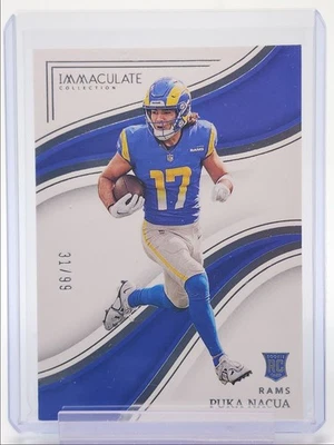 PUKA NACUA 2023 IMMACULATE COLLECTION FOOTBALL ROOKIE RAMS RC /99 Q2756 - Image 1 of 2