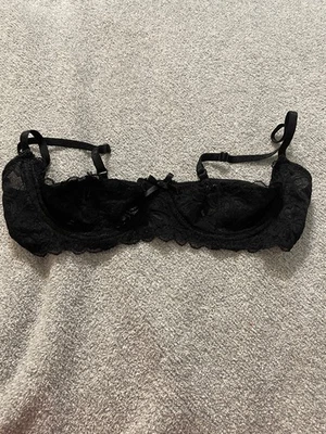 Dreamgirls Black Lace Balcony Bra Band Size 34 - Image 1 of 2