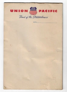 Vintage Union Pacific Railroad partial note writing pad - Bild 1 von 2