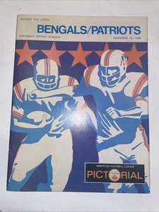 1969 New England Patriots v Cincinnati Bengals 2. November AFL Programm Bild - Bild 1 von 3