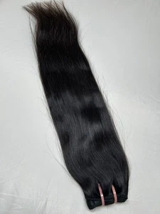#1B Natural Black Straight Human Hair Bundles Remy Virgin Hair Extension Ship US - Picture 1 of 5