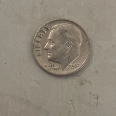 1967 Roosevelt Dime No Mint Mark & With Multiple Errors - Image 1 of 2