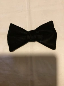 Vintage schwarze Samt Herren Ansteckfliege - Bild 1 von 2