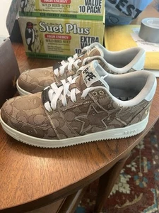A Bathing Ape Coach x Bapesta Jacquard hellbraun Bape Größe 10 - Bild 1 von 8