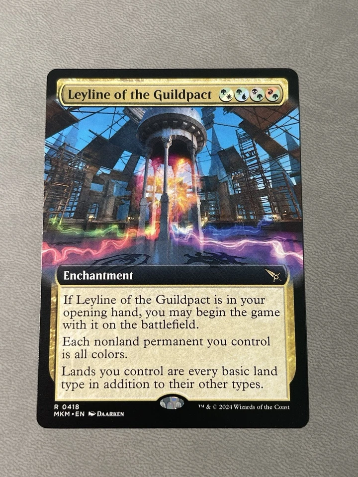 x1 Leyline of the Guildpact MKM MTG 418 BORDERLESS RARE M/NM 1x - Image 1 of 2