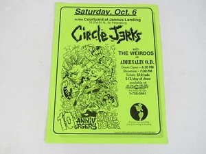 Circle Jerks / Weirdos Original 1990 Show Flyer Jannus Landing St. Pete - Picture 1 of 4