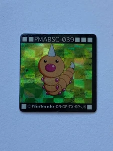 PMABSC-039 Weedle Pokemon Mini Card Vintage Japanese 1" Anime Holo - Picture 1 of 2