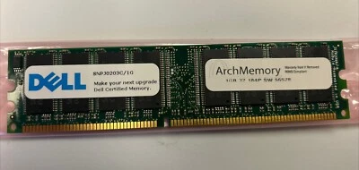 Dell 1 GB DIMM 400 MHz DDR Memory (SNPJ0203C/1G) - Image 1 of 4