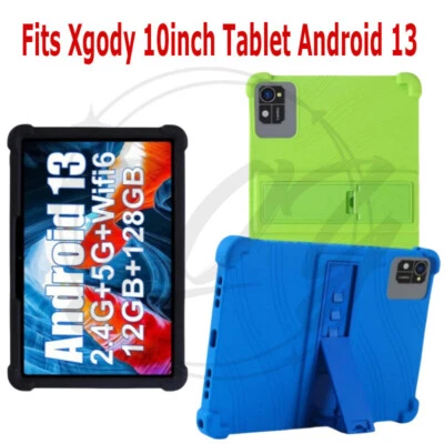 Shockproof Soft Silicone Case with Stand for Xgody 10 Inch Tablet Android 13 - Image 1 of 4