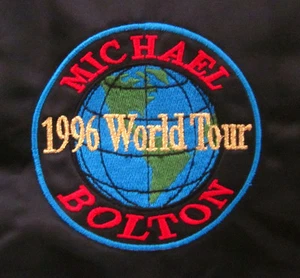 MICHAEL BOLTON nylon official jacket 1996 world tour 2XL embroidery XXL coat - Picture 1 of 3