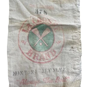 Seed Sack La Crosse Alfalfa Seed Cloth Bag Flour Sack type bag Wisconsin Faded - Picture 1 of 6