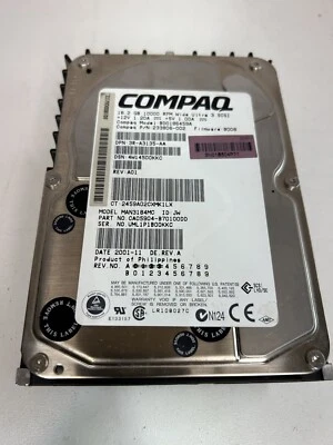 HP Compaq MAN3184MC 18.2GB 10K RPM Ultra Wide SCSI-3 in Server Hot Swap Caddy - Image 1 of 3
