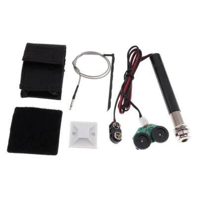 Active Endpin Jack Preamp Piezo Pickup Kit for Acoustic Guitar Ukulele Mandolin - Image 1 of 4