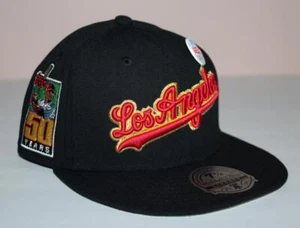 LOS ANGELES DODGERS Cap Mitchell & Ness Fitted Hat 2001 TOPPS Sz 7 3/8 & PIN *7M - Picture 1 of 10