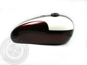 Maroon & Ivory Export Petrol Tank - Triumph Bonneville T140/TR7 Tiger - Picture 1 of 1
