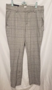 GAP Signature Skinny Ankle Pants Sz 8 Gray Plaid Mid Rise Inseam 29" - Picture 1 of 11