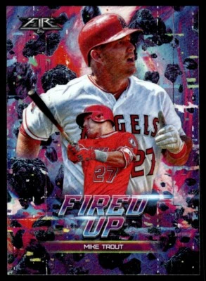 2018 Topps Fire Fired Up Mike Trout Los Angeles Angels #F-1 R42 - Image 1 of 2