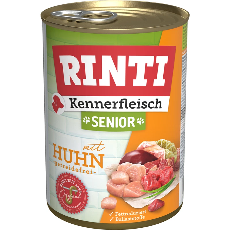 Rinti Kennerfleisch Senior Huhn 12 X 400g Dose
