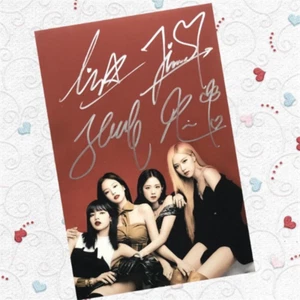 BLACKPINK BORN PINK Autographed Photo 6'' Autographs LISA Jennie ROSE Jisoo Gift - Picture 1 of 20