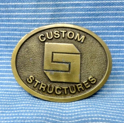 CS Estructuras Personalizadas Promo Hebilla de Cinturón Construcción Vintage Hit Line EE. UU. .GTA845 Foto 1 de 4