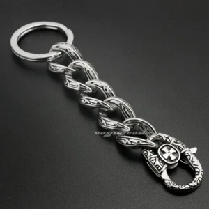 Stainless Steel Unique Tribal Tattoo KeyChain DIY Punk Accessories 5C016KCB - Picture 1 of 6