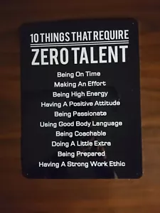 Zero Talent Rules Schild - Bild 1 von 4
