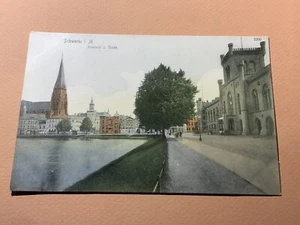 Arsenal u. Dom Schwerin i. M. Deutschland Straße alte Postkarte - Bild 1 von 2